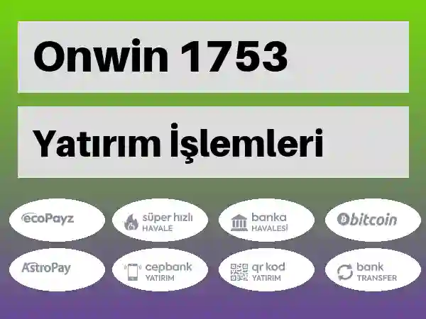 Onwin Mobil Para yatırma ve çekme 1753